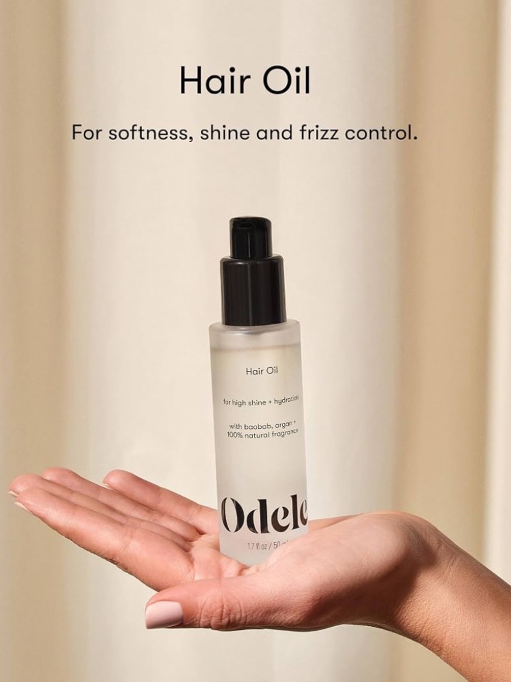 ODELE Hair Oil for Lightweight Shine & Hydration, All Hair Types, Silicone Free